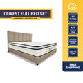 KITA DUREST Full Bed Set, Bonnell Coil with Edge Support Mattress + Durable Bed Frame