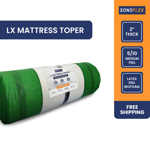 SonoFlex LX Mattress Topper (2 inch), Latex Feel Biofoam