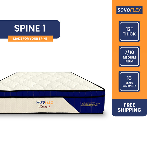 SonoFlex SPINE 1 Mattress (12 inch), Bonnell Coil