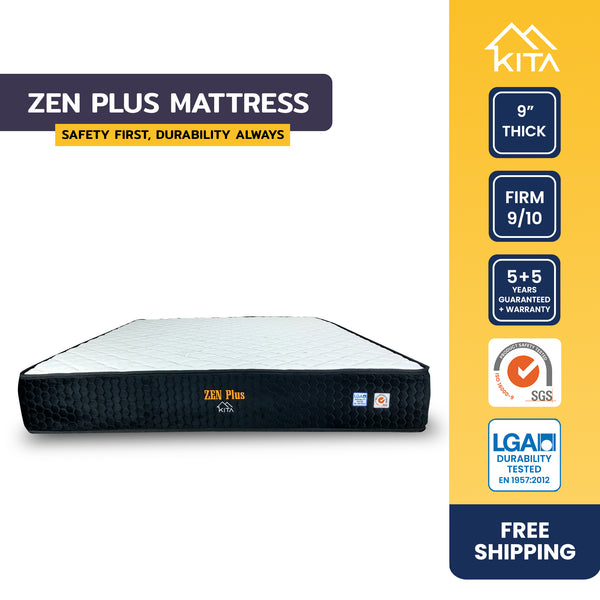 KITA ZEN PLUS Mattress (9 inch), Solid Foam