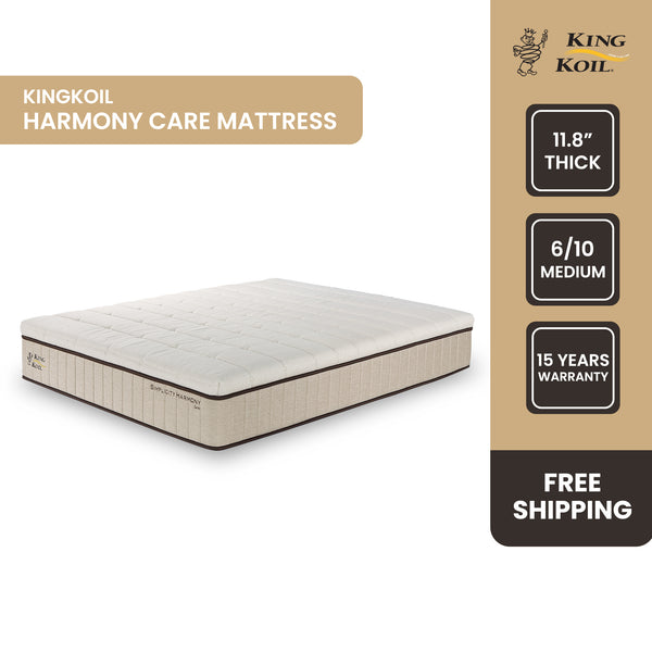King Koil Simplicity CARE Mattress (11.8 inch), Simplicity Harmony Collection
